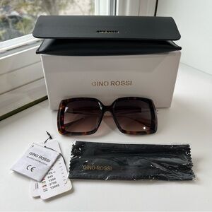 Gino Rossi Women's Tortoise Shell Oversized Square Sunglasses